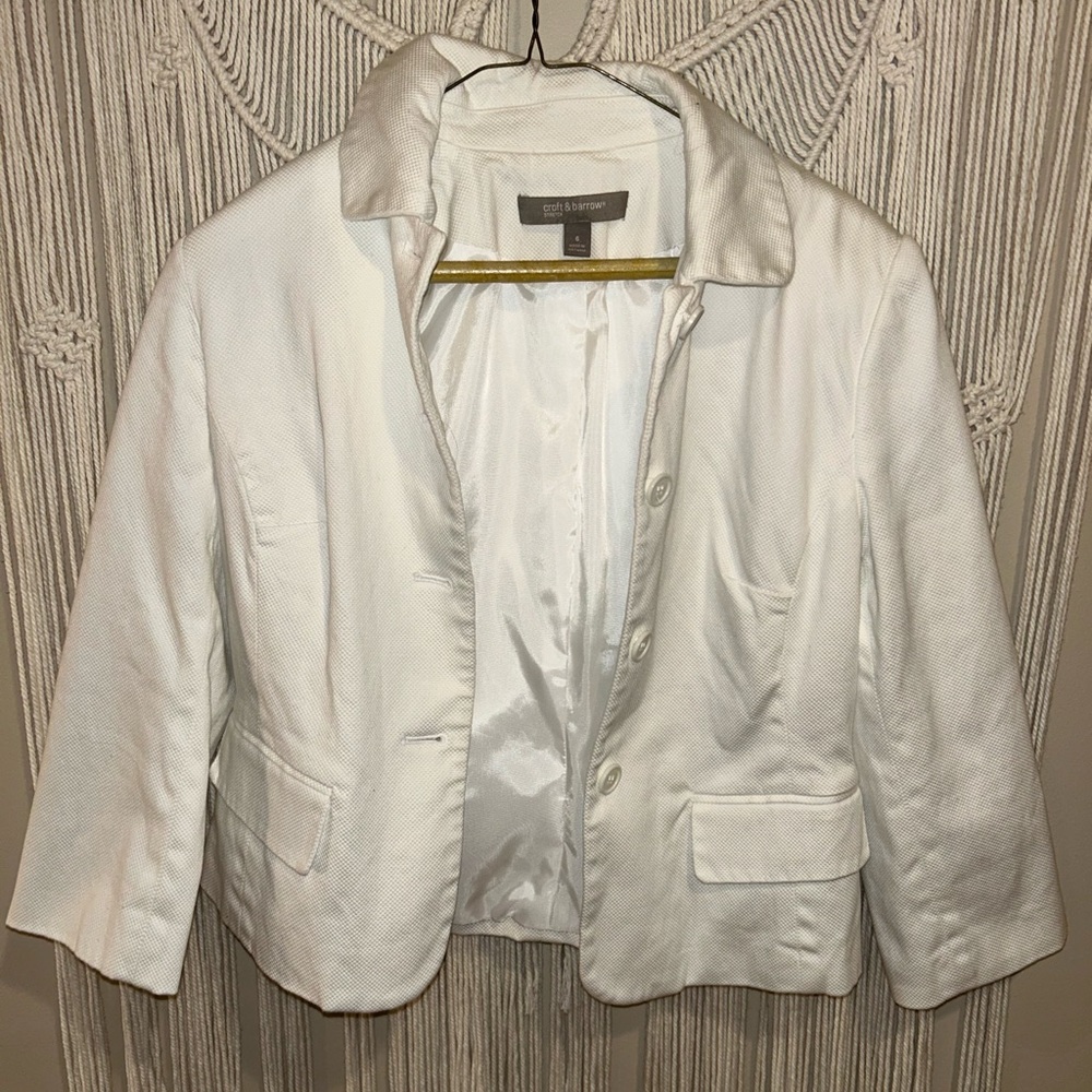VINTAGE blazer/pant/skirt white set